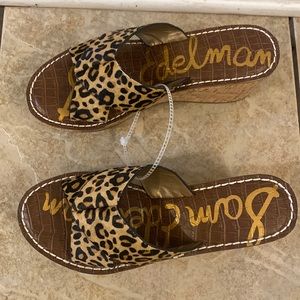 Sam Edelman leopard wedges size 8.5